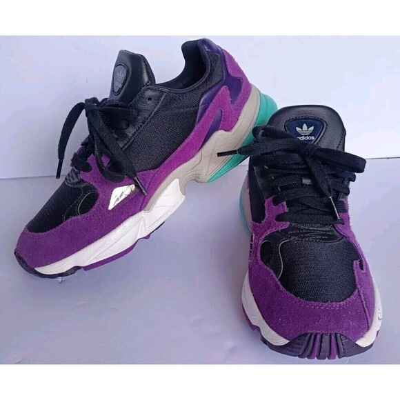 ADIDAS Originals Falcons Sneaker Shoes CG6216 Women's Size 10 Purple Black - Picture 2 of 9